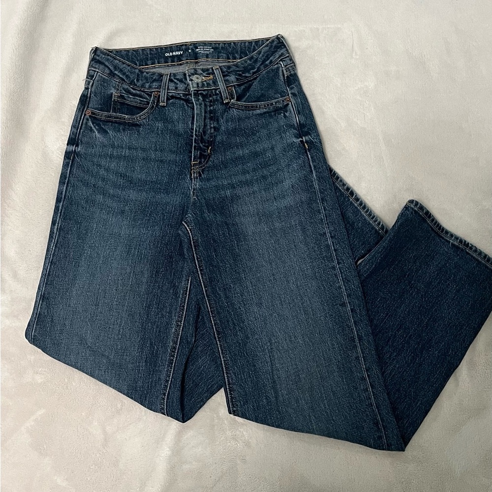 Old Navy Dark Blue Sky-Hi Wide Leg